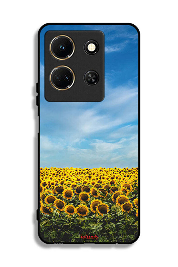غطاء حماية لهاتف Infinix Note 30 بطبعة عباد الشمس تحت السماء