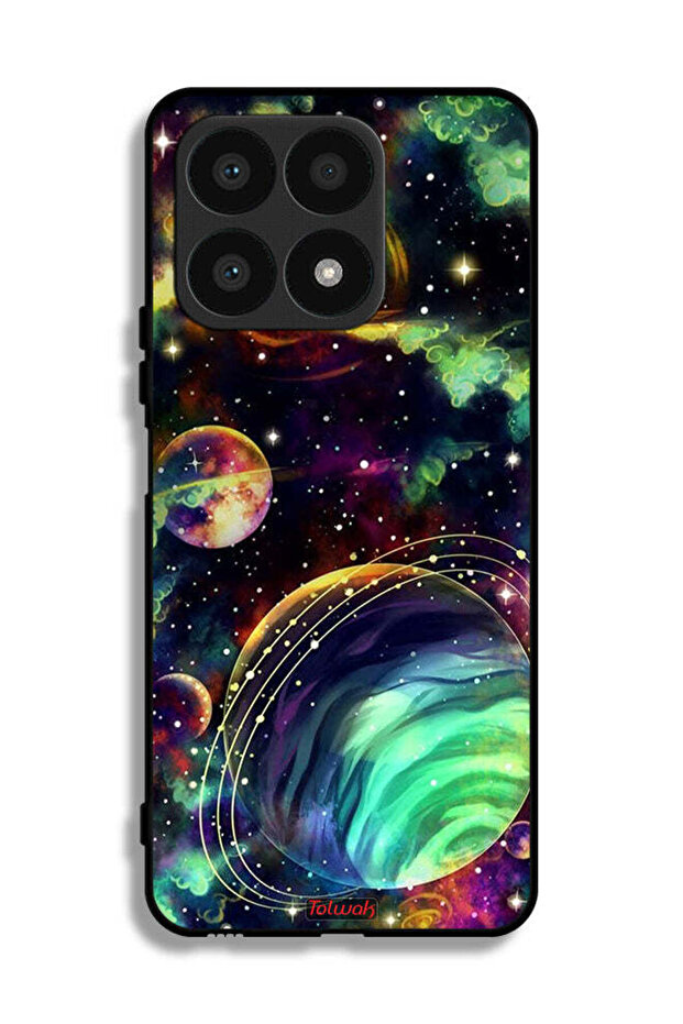 غطاء حماية لهاتف Honor X8a بتصميم الكواكب