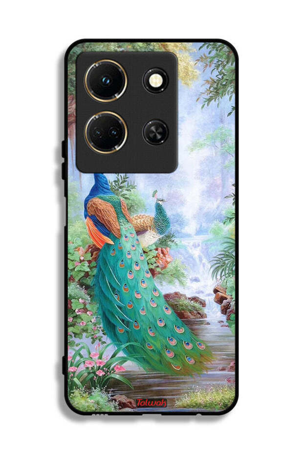غطاء حماية لجهاز Infinix Note 30 بنقشة الطاووس