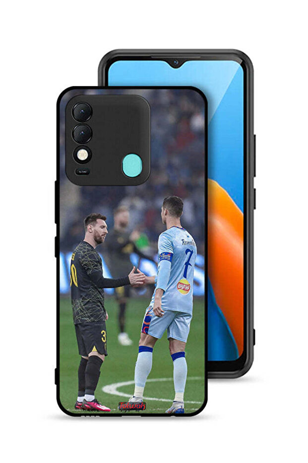 Tecno Spark 8 Protective Case Cover Messi And Ronaldo