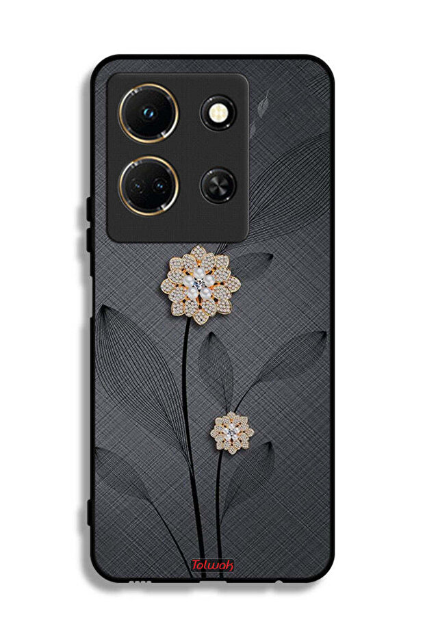 غطاء حماية لهاتف Infinix Note 30 برسومات زهور ماسية