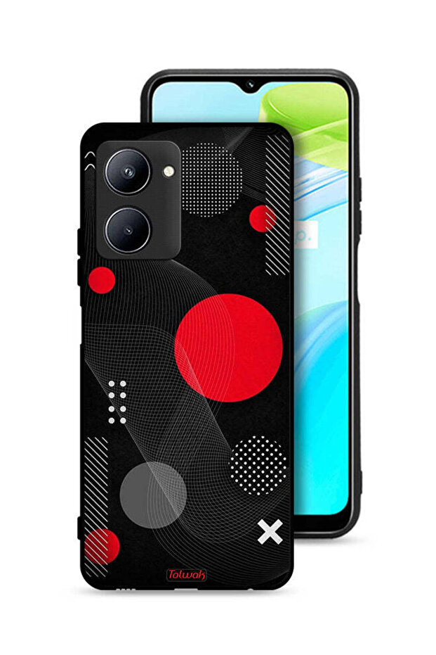 Realme C33 Protective Case Cover Round And Cross Shape Pattern