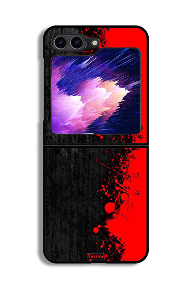 غطاء حماية لهاتف Samsung Galaxy Z Flip6 بنمط تجريدي