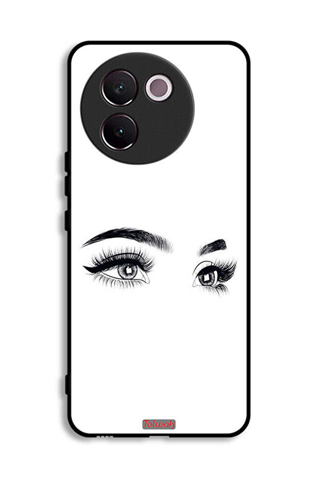 غطاء حماية لهاتف Vivo V30e 5G برسومات عيون فنية