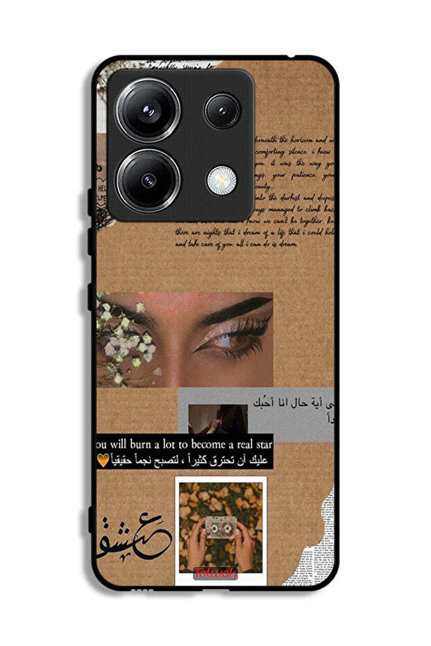 Xiaomi Redmi Note 13 Pro 5G Protective Case Cover Arabic Quote You Will Burn A Lot To Become A Real