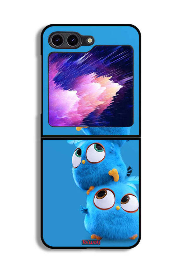 غطاء حماية لهاتف Samsung Galaxy Z Flip6 بنقشة طيور لطيفة