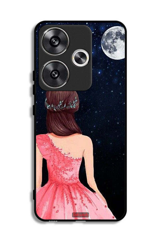 Xiaomi Poco F6 5G Protective Case Cover Girl And Moon Art