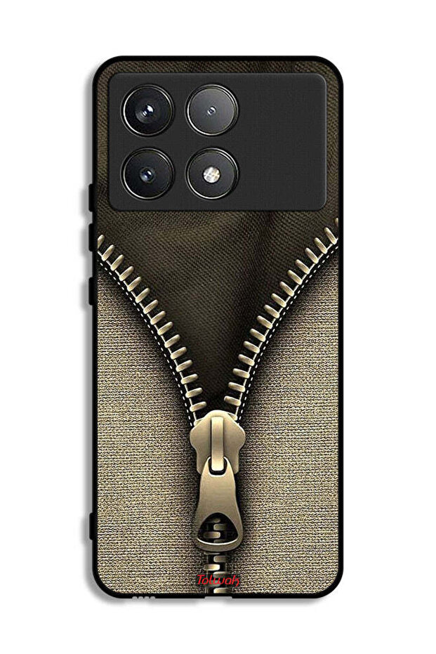 Xiaomi Poco F6 Pro Protective Case Cover Zip Pattern