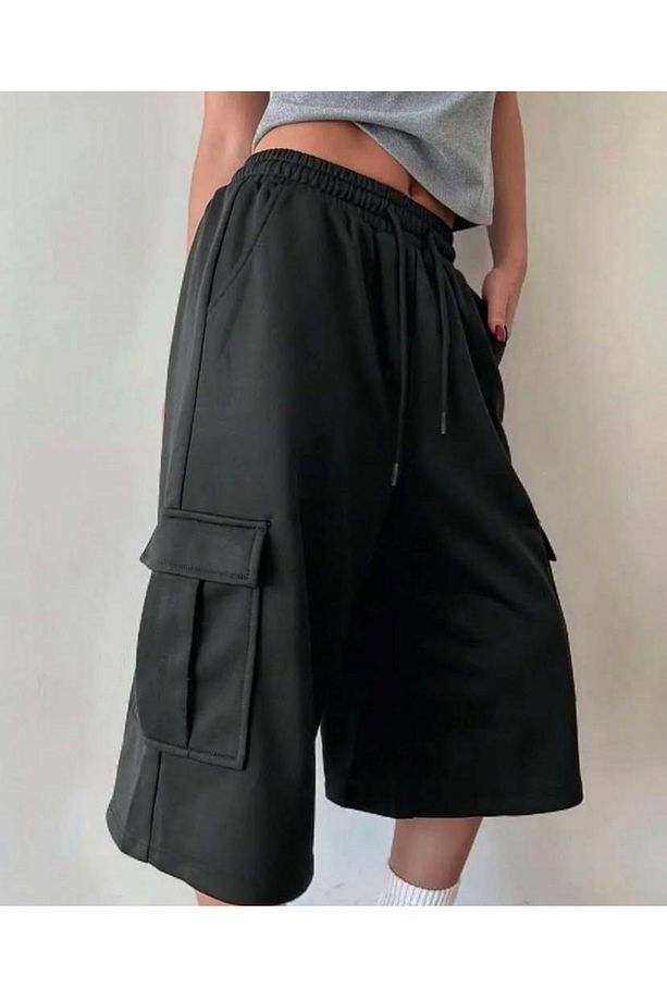 Y2k Trend Unisex Kargo Cep Şort Bermuda - 1
