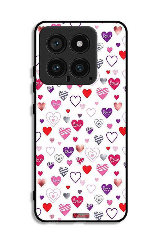 Xiaomi 14 Protective Case Cover Hearts Doodle