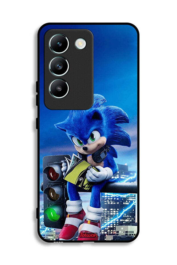 غطاء حماية لهاتف Vivo V30 Lite 4G بطبعة Sonic Reading