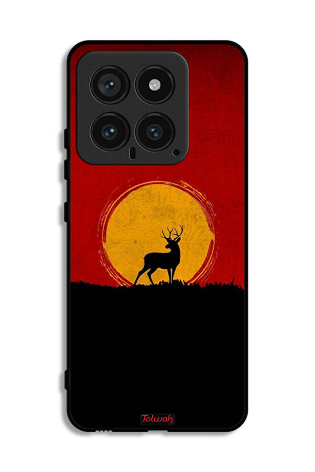 Xiaomi 14 Protective Case Cover Deer And Moon Artwork