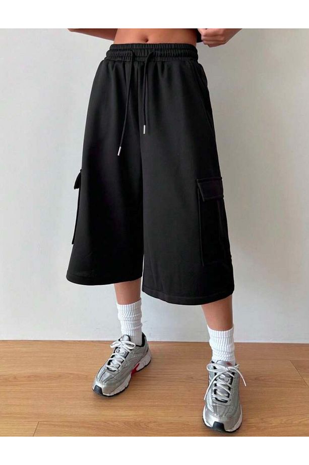 Y2k Trend Unisex Kargo Cep Şort Bermuda - 3