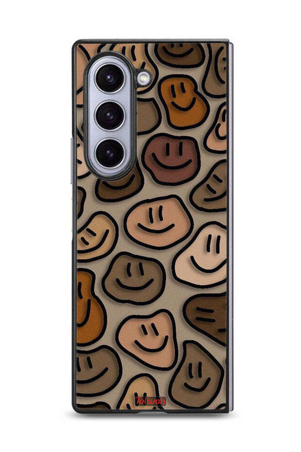 Samsung Galaxy Z Fold6 Protective Case Cover Smiley Faces Art