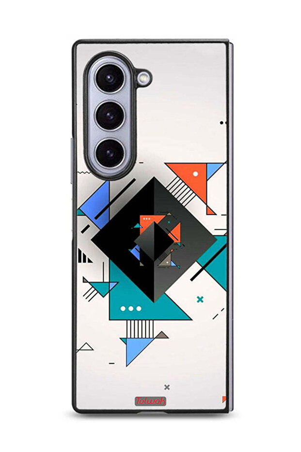 Samsung Galaxy Z Fold6 Protective Case Cover Square And Triangle Shapes Abstract Pattern