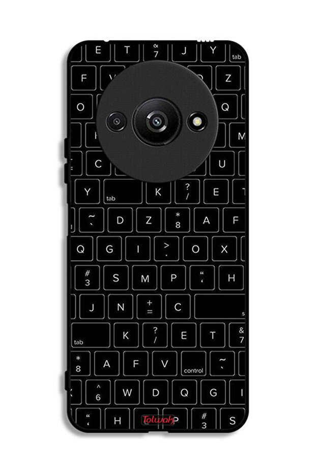 Xiaomi Redmi A3 4G Protective Case Cover Random Keyboard Keys Pattern