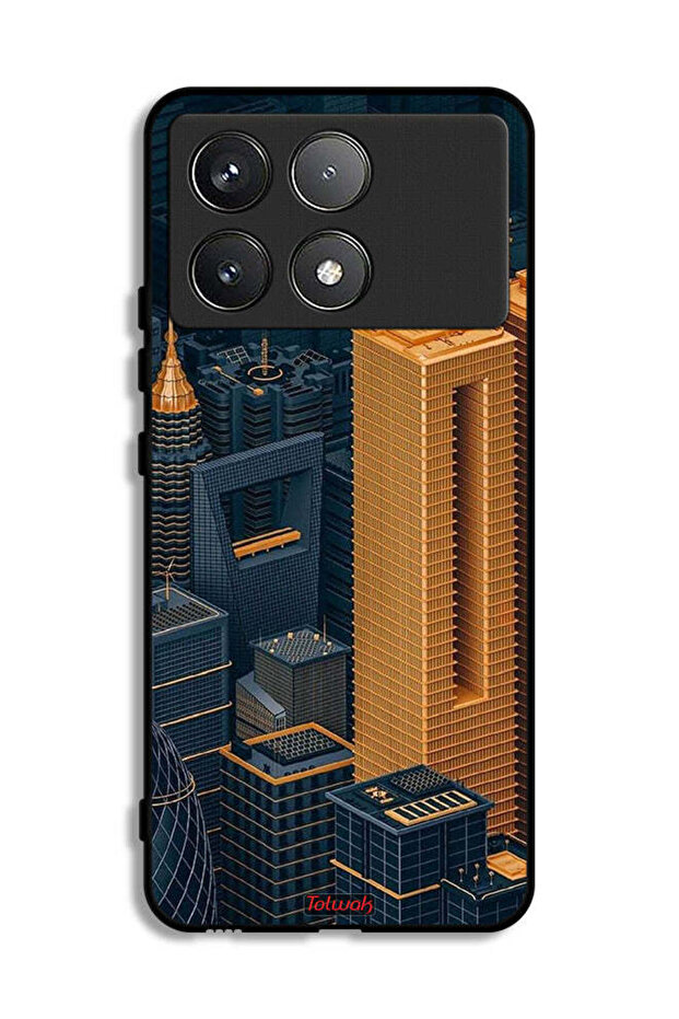 Xiaomi Poco F6 Pro Protective Case Cover Buildings Art