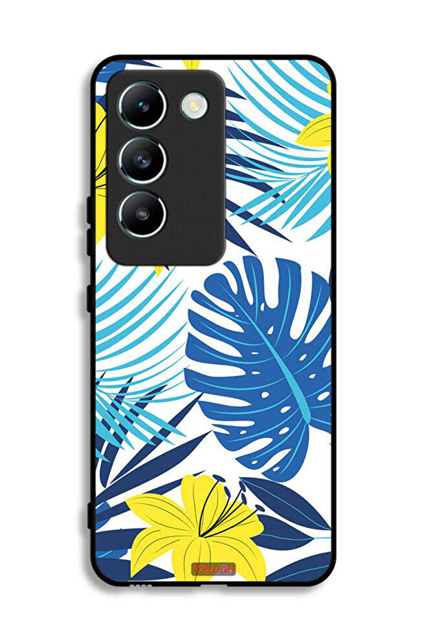 Vivo Y100 4G Protective Case Cover Feather And Flower Art