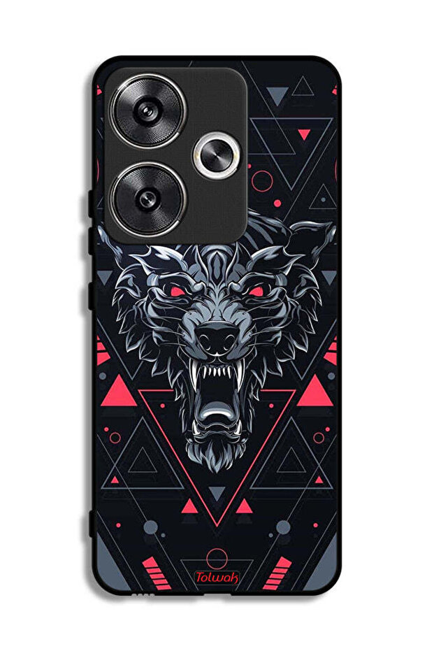 Xiaomi Poco F6 5G Protective Case Cover Scrolling Wolf