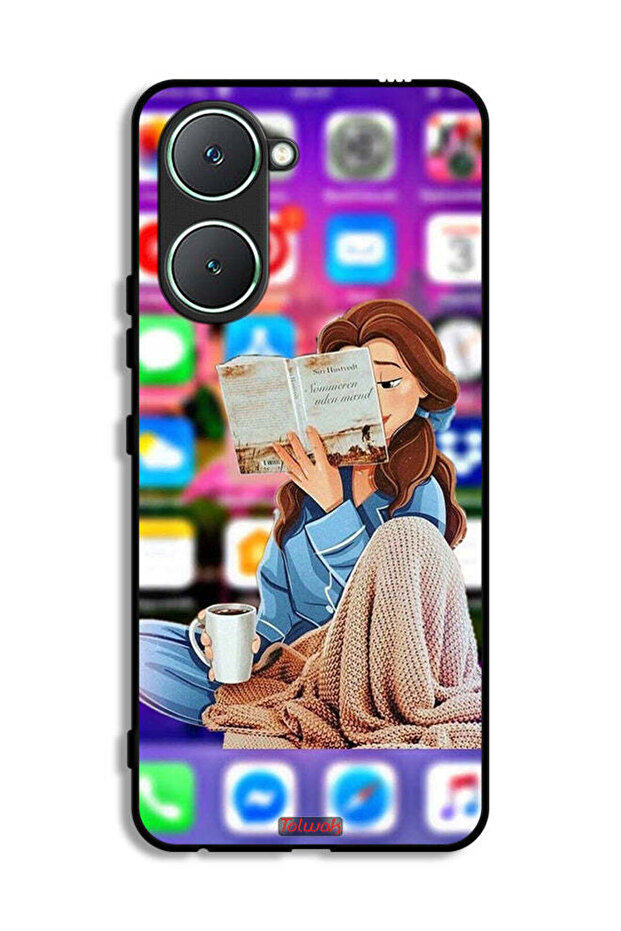 غطاء حماية لهاتف Vivo Y03 4G مع قراءة