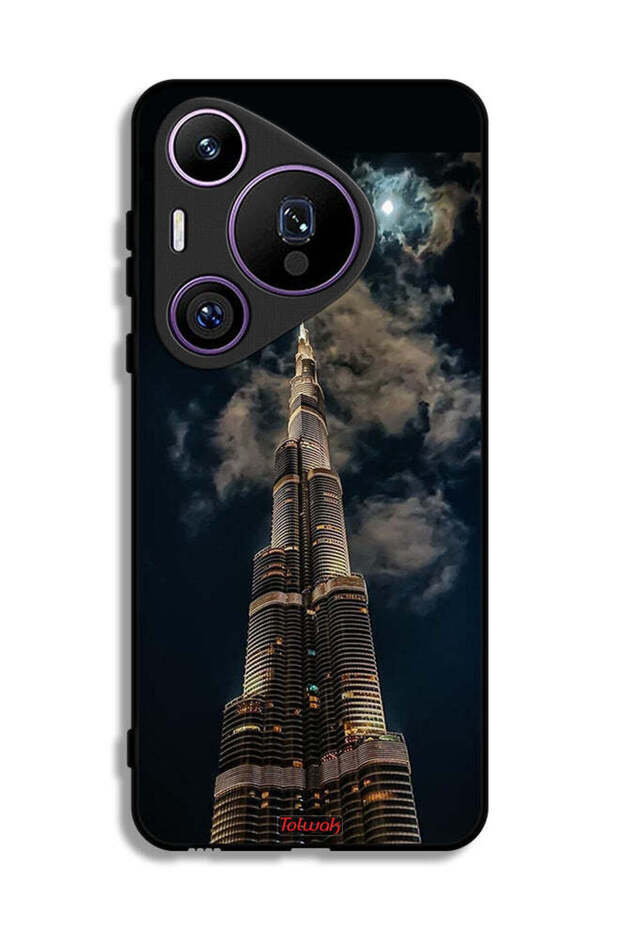 Huawei Pura 70 Pro Protective Case Cover Burj Khalifa In Night
