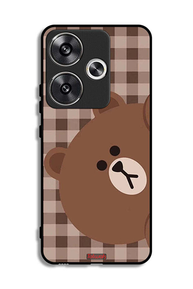 غطاء حماية لهاتف Xiaomi Poco F6 5G بتصميم دب تيدي