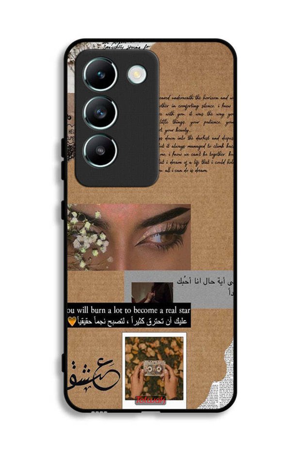Vivo V30 Lite 4G Protective Case Cover Arabic Quote You Will Burn A Lot To Become A Real Star