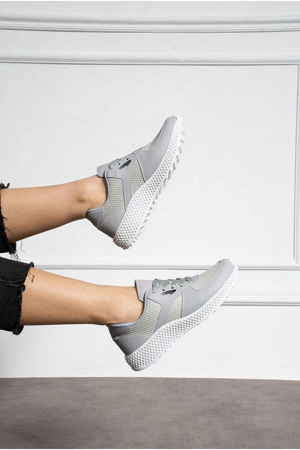 Kadın Erkek Unisex Kalın Taban Yazlık Fileli Hafif Rahat Esnek Taban Sneaker Spor Ayakkabı - 1