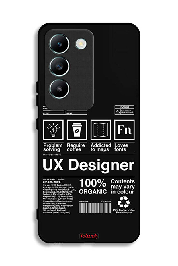 Vivo Y100 4G Protective Case Cover Ux Designer Sticker