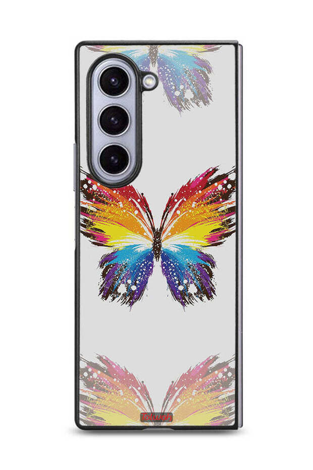 Samsung Galaxy Z Fold6 Protective Case Cover Digital Art Simple Background Minimalism Butterfly
