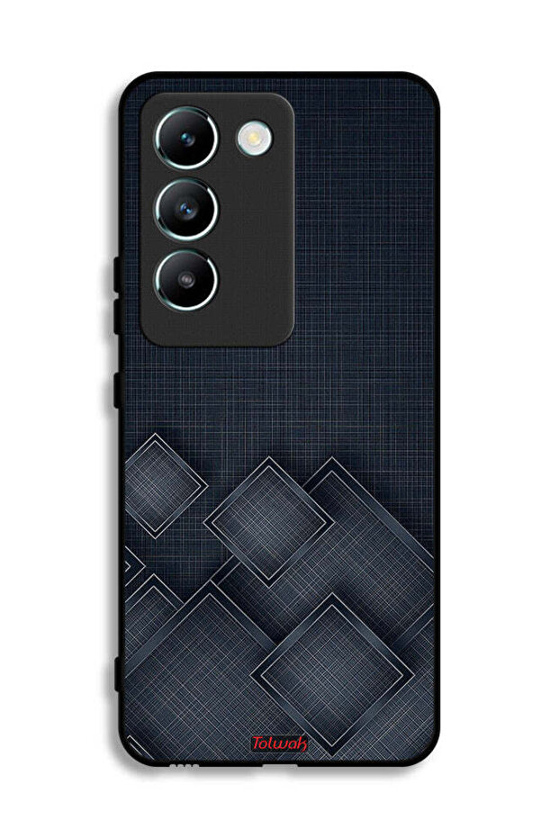 Vivo V30 Lite 4G Protective Case Cover Squares Pattern On Cloth