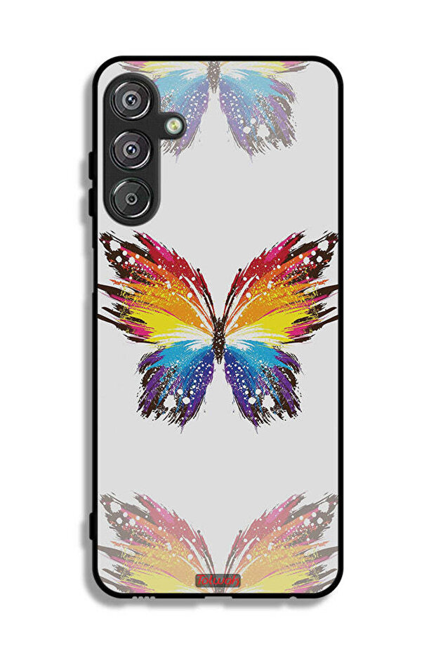 Samsung Galaxy M15 5G Protective Case Cover Digital Art Simple Background Minimalism Butterfly