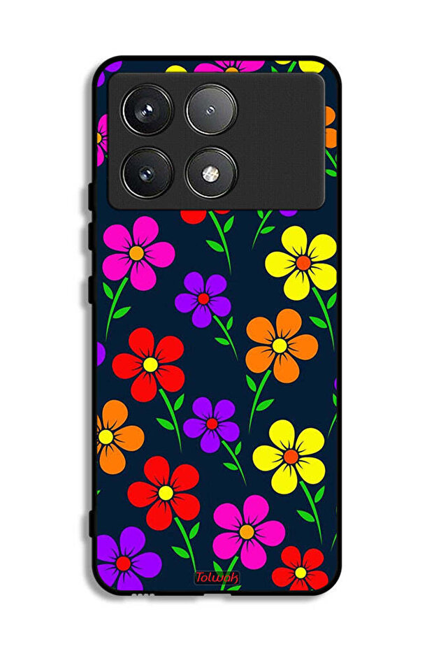 Xiaomi Poco F6 Pro Protective Case Cover Colorful Flowers