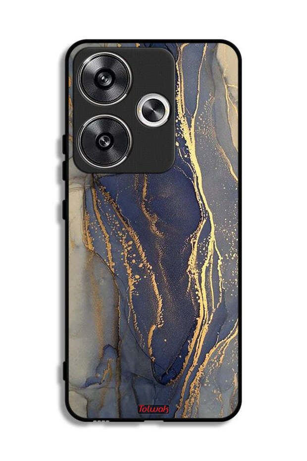 غطاء حماية لهاتف Xiaomi Poco F6 5G بنمط رخامي لامع