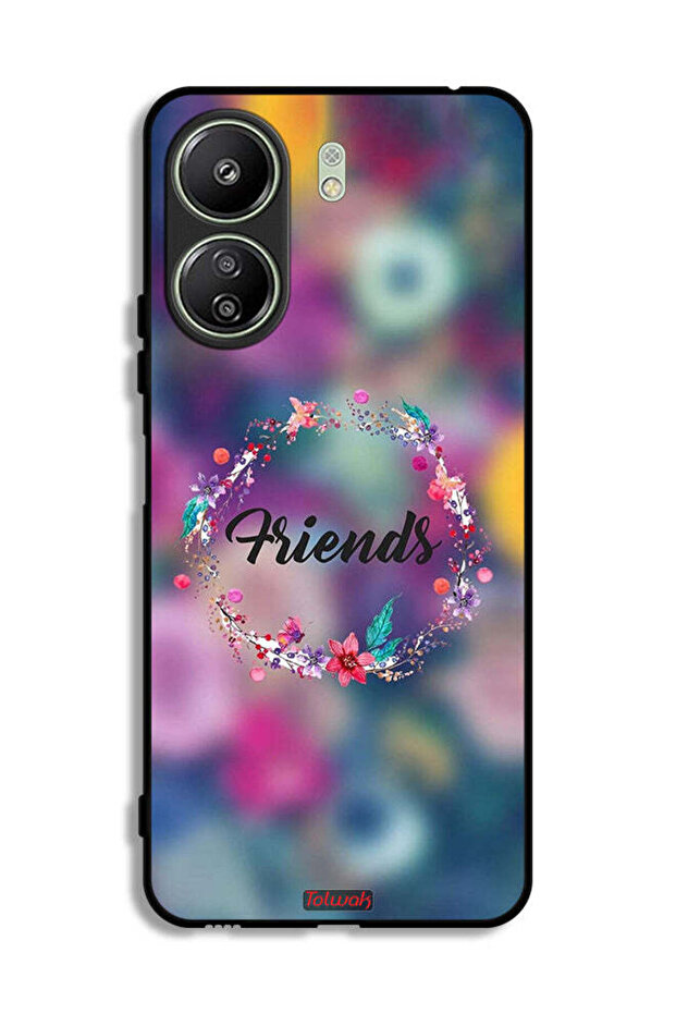 Xiaomi Redmi 13C Protective Case Cover Friends In Flowers Ring Art