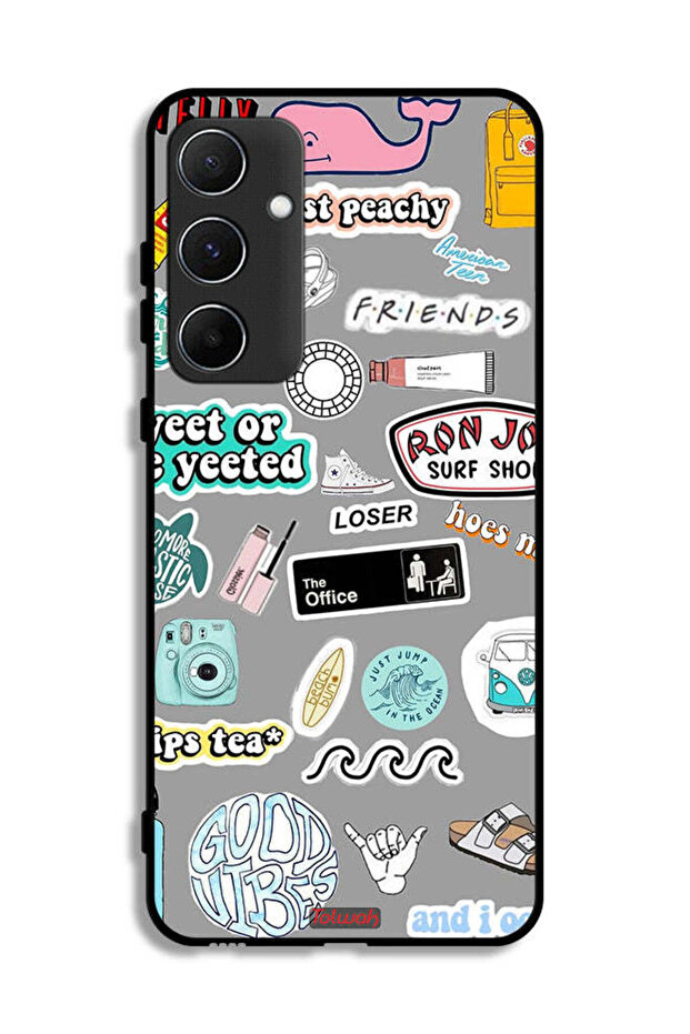 Samsung Galaxy A55 5G Protective Case Cover Good Vibes Stickers
