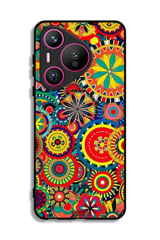 Huawei Pura 70 Protective Case Cover Colorful Mandala Pattern