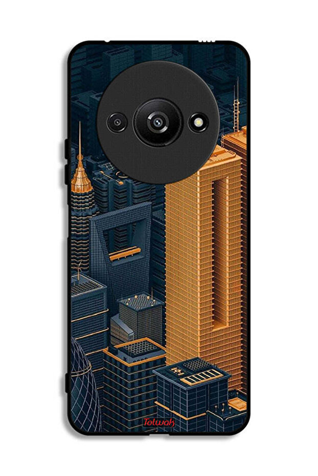 Xiaomi Redmi A3 4G Protective Case Cover Buildings Art