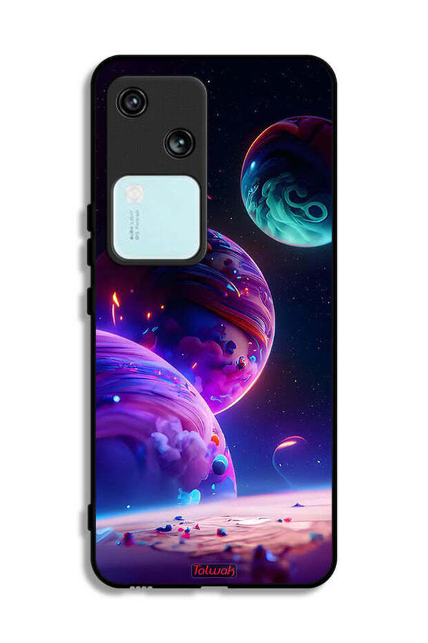 غطاء حماية لهاتف Vivo V30 5G بنقشة كوكبية