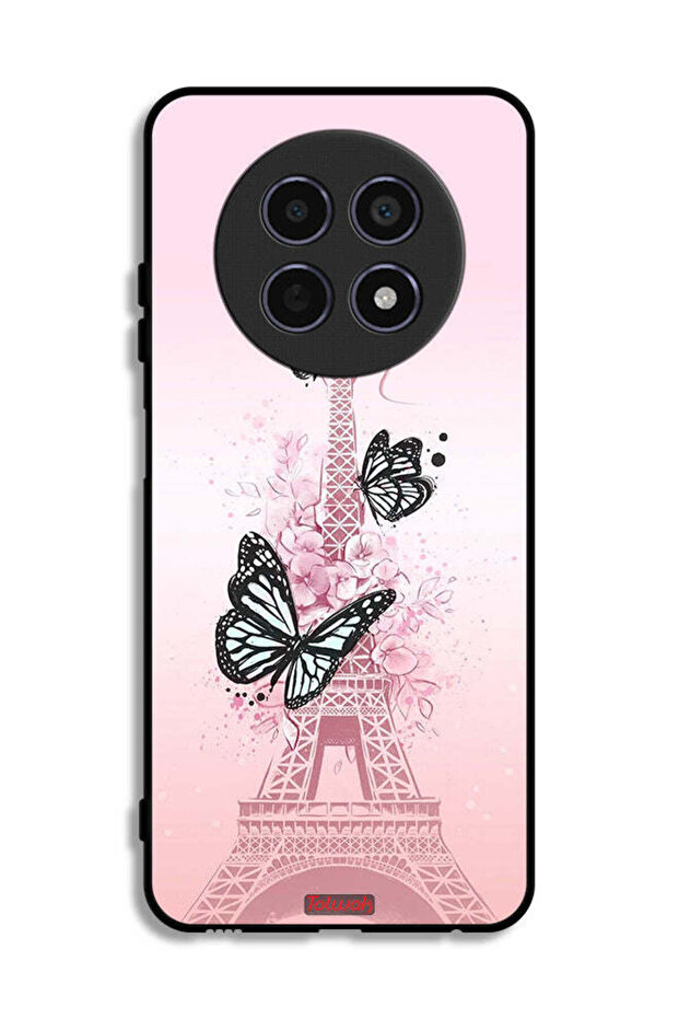 Realme 12 5G Protective Case Cover Butterflies On Eiffel Tower