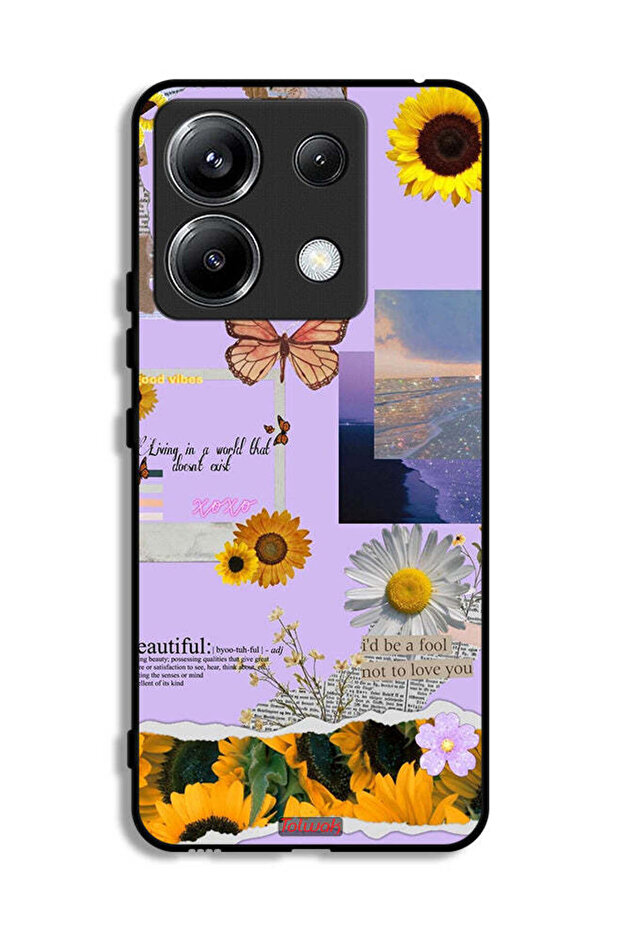 Xiaomi Redmi Note 13 Pro 5G Protective Case Cover Beautiful Sunflower Stickers