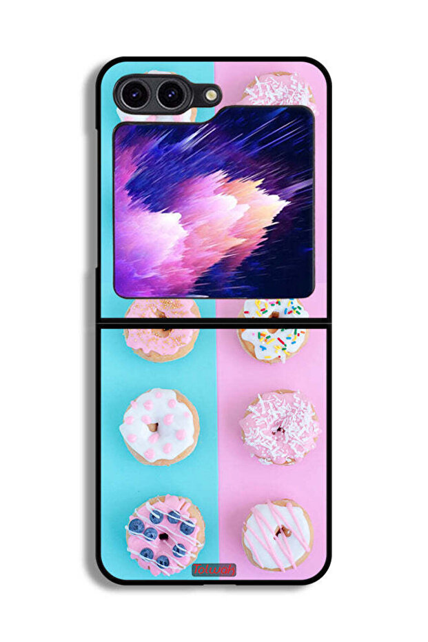 غطاء حماية لهاتف Samsung Galaxy Z Flip6 بنقشة دوناتس هيذر