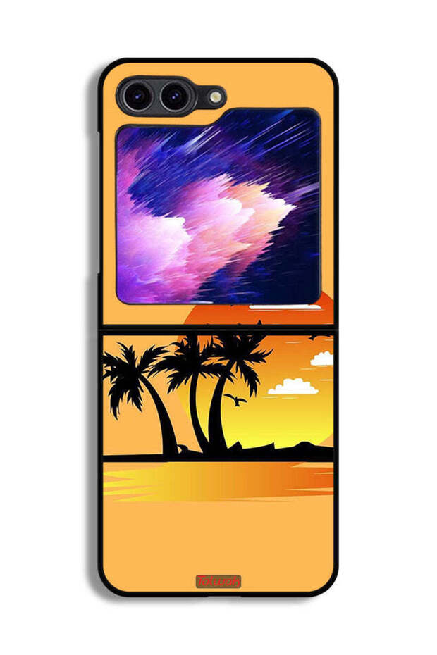 غطاء حماية لهاتف Samsung Galaxy Z Flip6 بتصميم تجريدي
