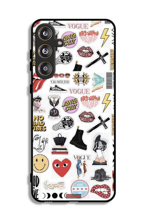 Samsung Galaxy M55 5G Protective Case Cover No Bad Vibes Stickers