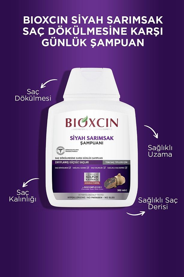 Siyah Sarımsak Şampuanı 300 ml - 3 Al 2 Öde 3 Adet - 3