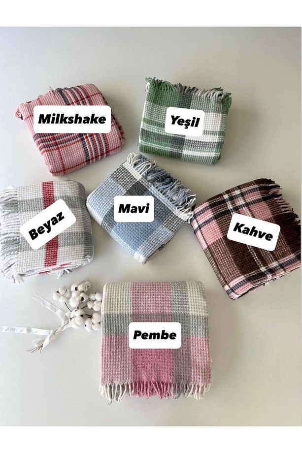 HOME ÇİFT KİŞİLİK SAÇAKLI BATTANİYE - YEŞİL - 4