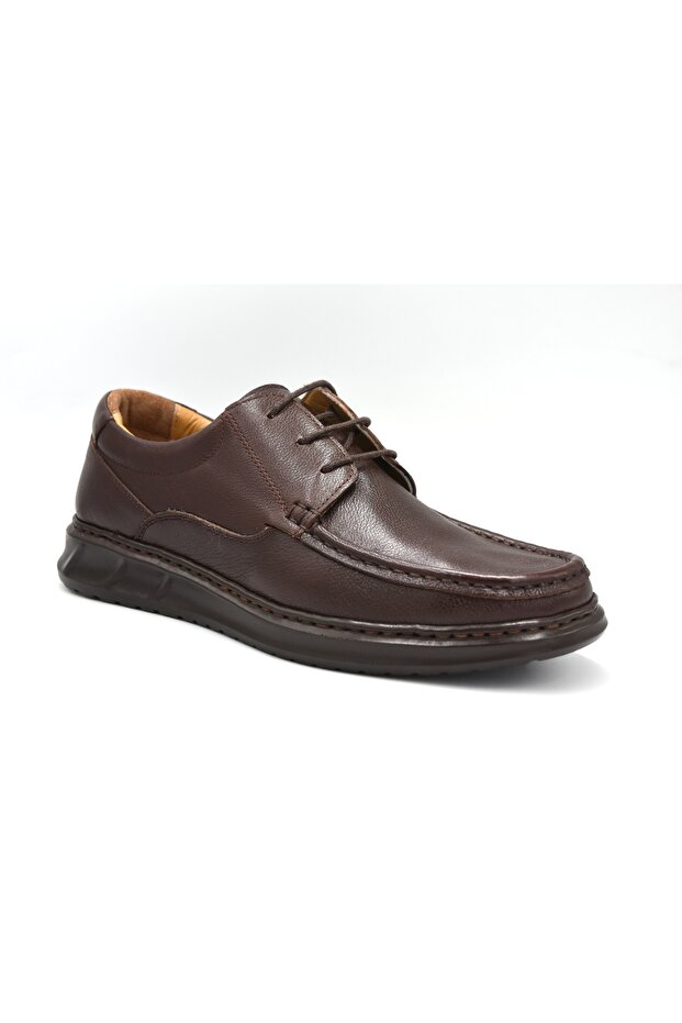 Kindep (Showmen) Genuine Leather Poly Light Sole Lace-Up Men's Comfort Shoes Brown