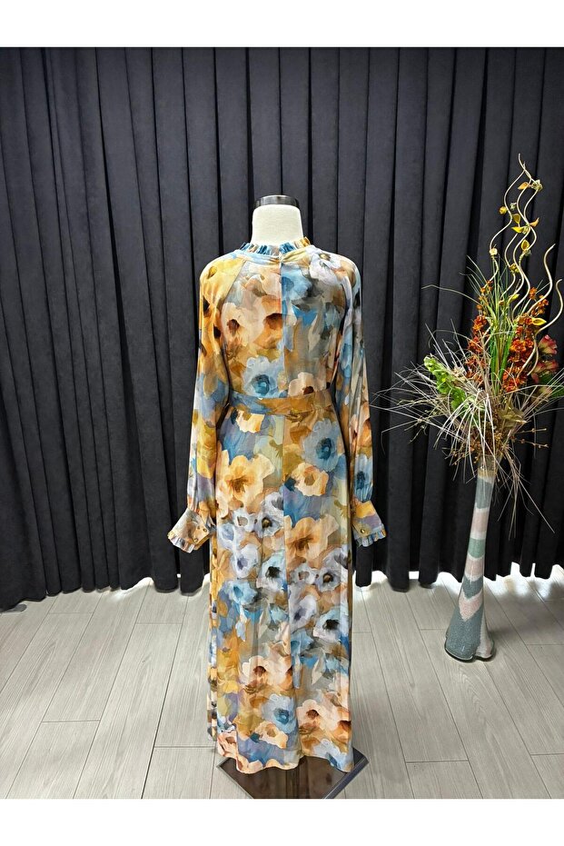 08-1683 Camel Elbise - 3