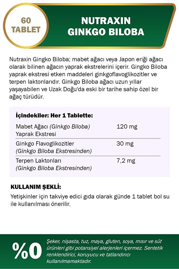 Ginkgo Biloba 60 Tablet - 2
