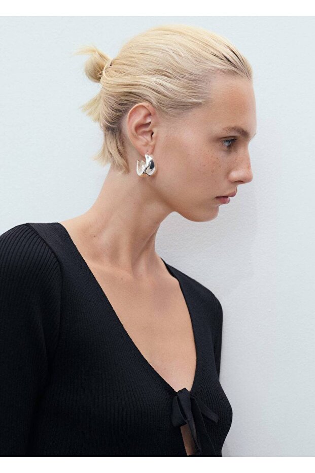 Bağ detaylı triko hırka - 6